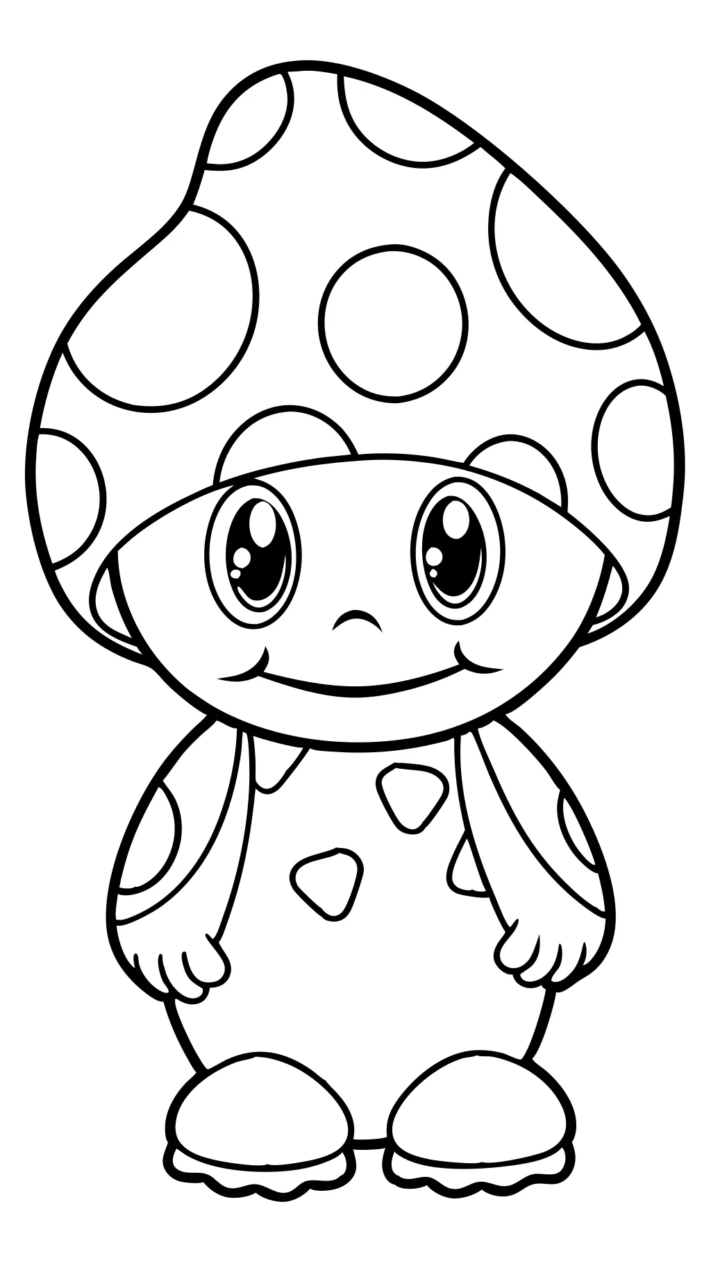 cute mushroom frog coloring pages